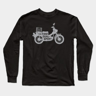 The First Dual-Sport Motorcycle (Gray) Long Sleeve T-Shirt